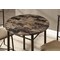 Monarch Specialties Dining Set - 3Pcs Set / Espresso Marble / Bronze Metal I 3045 - alternate 3